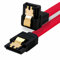 BIGtec 0,15m SATA Kabel S-ATA III Datenkabel Anschlusskabel rot Winkel HDD SSD 6GBit/s Stecker L-Type/L-Type 90° 15cm vergoldet gerade/gewinkelt serial ATA Verriegelung SATA-3