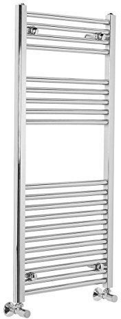 Warmehaus Contemporary Straight Heated Bathroom Towel Rail Radiator Rad 1100 x 500 Chrome