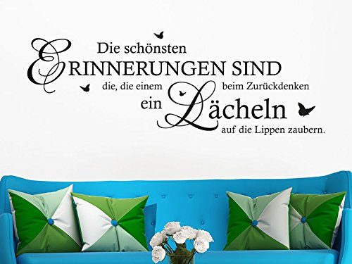 Wandtattoo Erinnerungen sind... (Farbe schwarz/Größe 80x28cm)