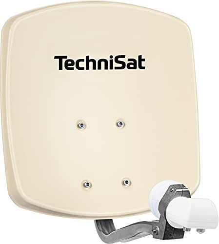 TechniSat DigiDish 33 Parabole en aluminium avec fixation AZ/EL et LNB twin Beige