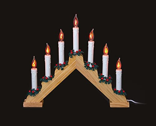 Premier Pine Candle Bridge - 7 Flickering Bulb