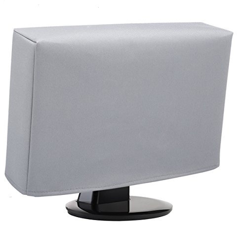 DigitalDeckCovers Computer Dust Cover - 27 Inch LCD Monitor Apple Flat Screen HD Panel Protector [Antistatic, Water Resistant, Heavy Duty Fabric, Silver] by