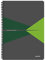 Leitz 46470055 Office Collegeblock A4 kariert, spiralgebunden mit Karton Einband Grün