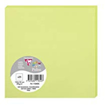 Clairefontaine 11840C Packung (mit 25 Karten Pollen, 135 x 135 mm) 210g, knospengrün