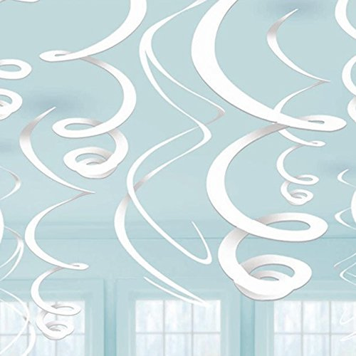 White Decorative Plastic Swirls