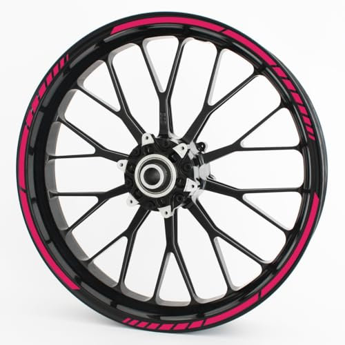 Felgenrandaufkleber GP im GP-Design passend für 16 Zoll Felgen für Motorrad, Auto & mehr - Pink