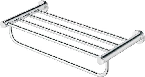 Duravit Handtuchablage D-Code, Handtuchhalter, Wandmontage, 65 cm, Badetuchhalter, Badetuchstange, Chrom, 650x220x112 mm