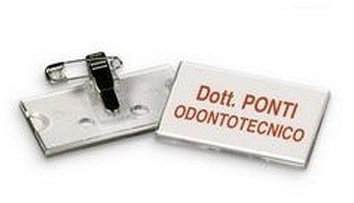 PORTANOME 6X3CM C/CLIP+SPILLA 31-080 LEBEZ PZ: 24 [31-080]