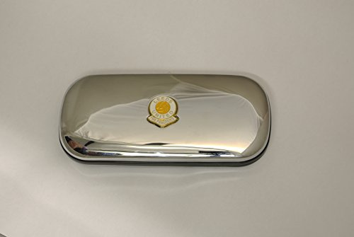 Polished chrome football club glasses case – Leeds United