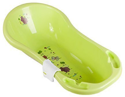 Bañera XXL 100 cm Hippo verde + Manopla de baño