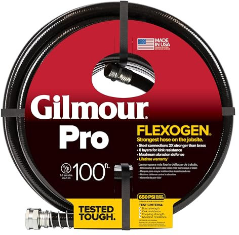Fiskars Garten Bewässerung 60058100 GT Flexogen Pro Schlauch, 5/8 von 100 '
