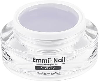 Emmi Nail Studioline Versiegelungsgel für Gelnägel Hochglanz | Top Coat Gel UV | Mittelviskoses Abschlussgel | Selbstglättend, kratzfest & vegan | Perfekte Glanzversiegelung | 15ml