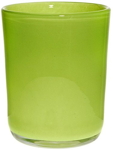 CRISTALICA Bouquet Vase Blumenvase Übertopf Colori Limette H 23 cm D 20 cm Handgeformt Mundgeblasenes Glas Tischvase