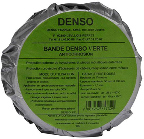 GEB 818102 Rouleau bande Denso 100 mm x 10 m Vert, Clair