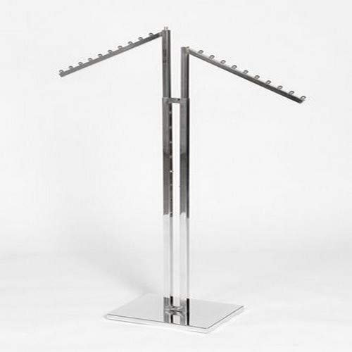Kleiderständer 2 schräge Arme, Chrom