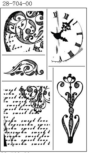 RAYHER - 2870400 - Silikon-Stempel, klar, Blumen Collect. 2, 3,5-7 cm, SB-Karte 5 Motive