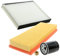 BESTPRICE Set di filtri di ispezione con 1x filtro olio, 1x filtro aria, 1x filtro aria abitacolo, 1x tappo di scarico olio, COMPATIBILE CON - FIAT PUNTO (188_)