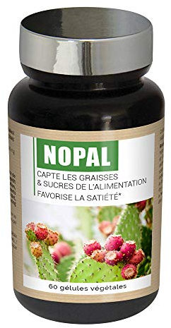 NUTRI EXPERT - Nopal - Capte les graisses et sucres- Favorise la satiété - Réduit appétit et apport calorique des repas - 100% extraits d'origine naturelle - Convient aux végans - 60 Gélules végétales