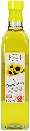 Raw Sunflower Oil, Unrefined, Cold Pressed, Crude Ol’Vita (500 ml)