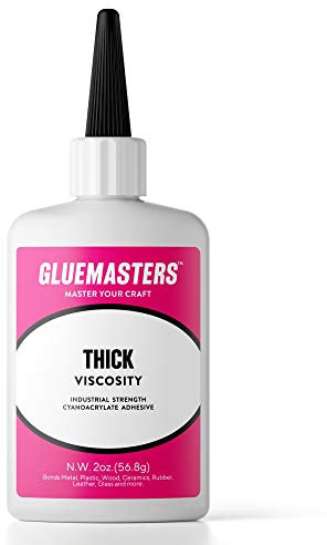 Professional Grade Cyanoacrylate (CA) Super Glue by GLUE MASTERS - 56 Grams - Thick Viscosity Adhesive for Plastic, Wood & DIY Crafts