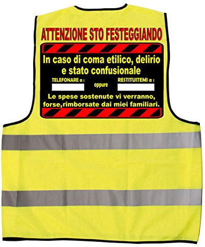 Bombo Gilet Attenzione Sto Festeggiando