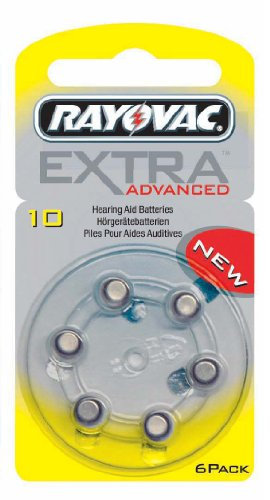 Rayovac size 10 Hearing Aid Battery 1-Pack of 6 cells