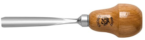KIRSCHEN Werkzeuge 5608004 | Kerbschnitzbeitel mit Birnenheft Stich 8, gerade & mittlerer Höhlung - 4mm