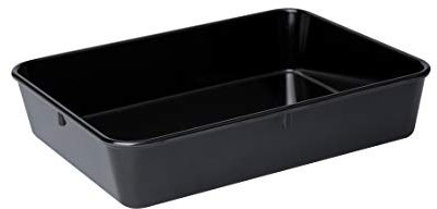 Thekenschale/Auslageschale für Metzger, Melamin schwarz | Größe: 28 x 21 cm | Hygienisch & robust | Ideal für Fleisch- & Wurstpräsentation