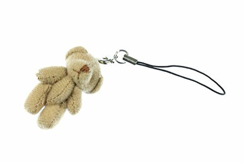 Miniblings Teddy Teddybär Handyanhänger Handyschmuck Plüsch Bärchen braun- Handmade Modeschmuck I Anhänger Handyschmuck Schlüsselanhänger