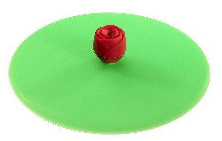 Silikon Motiv Deckel Blume Blüte, 10,5 cm, grün, - 250? C beständig - Silikondeckel von Original Gerti Gundel