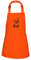 Wolimbo Kinder-Kochschürze - personalisierte Koch-Schürze mit Name - verstellbares Nackenband - individuelle Back-Schürze mit Wunsch Motiv/Name - orange