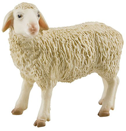 Bullyland 62320 - Spielfigur Schaf, ca. 7,7 cm große Tierfigur, detailgetreu, PVC-frei, ideal als kleines Geschenk für Kinder ab 3 Jahren