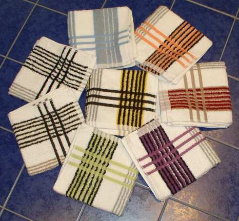 S.B.J - Sportland Handtuch aus Frottee 50x100 cm Sylt weiß/lila/schwarz