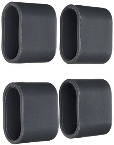 greemotion Fußkappen für Klappsessel Toulouse grau, 4-tlg., Ersatzkappen aus hochwertigem Kunststoff, gegen Verrutschen und Verkratzen, Artikelmaße ca. 40mm x 20mm x 35mm, Schwarz