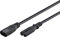 Goobay 97201 Verlängerungskabel C7/C8, 2 m, Schwarz, Gerätestecker C8 > Gerätebuchse C7