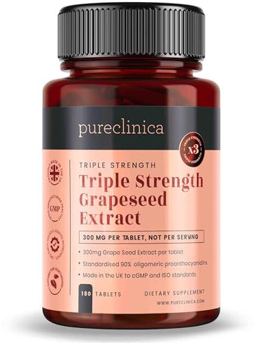 High Strength Korean Panax Ginseng 500mg – 180 Tablets (6 Month Supply) – 10,000mg Equivalent – 8% Ginsenosides – Standardized Extract from 6-Year Roots – by Pureclinica