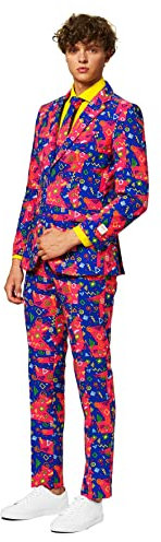 OppoSuits Lustige Verrückt Abschlussball Anzüge für Herren- Komplettes Set: Jackett, Hose und Krawatte, the Fresh Prince,42