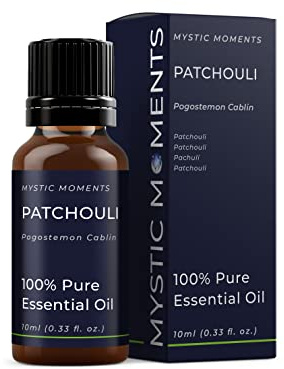 Mystic Moments | Patchouli Ätherisches Öl | 10ml | Pogostemon cablin verleiht Diffusoren, Ölmischungen und Duftformulierungen ein rich erdig Aroma.
