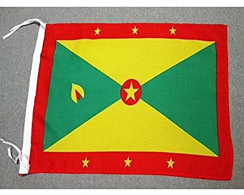 AZ FLAG Bandera de Granada 45x30cm - BANDERINA GRENADINA 30 x 45 cm cordeles Poliester Ligero