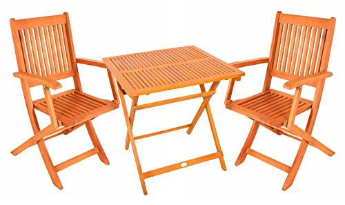 SEDEX Balkon-Set Gartenmöbel Gartenset - 1 Klapptisch + 2 Klappstühle Balkonset - Modell Linus - NEU