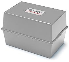 Deflecto Value Size 6 x 4 Index Card Box - Grey