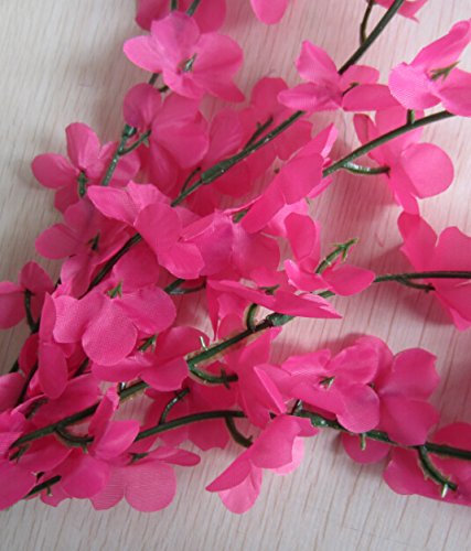Best Artificial 80cm Trailing Flower Garland Hanging Vine String Plant (Fuchsia Pink)