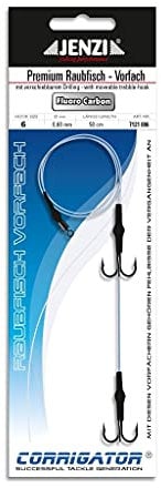 Jenzi Raubfisch-System Deluxe Fluor Carbon Material HakengrÃƒ¶ÃƒŸe 2 50cm 0,60mm