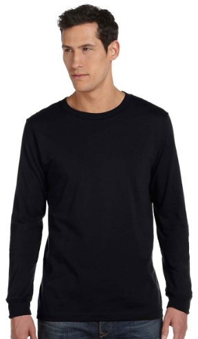 Canvas Filmore Long Sleeve Crewneck T-Shirt, XL, Black (US)