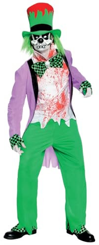 Smiffys Kostüm Böser Hutmacher, mit Oberteil, Hose, Hut, Hemd, Maske, Überschuhen und Handschuhen