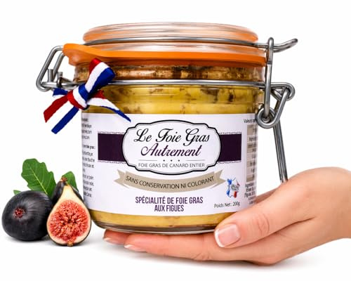 Ganze Enten-Foie-Gras mit Feigen 200 g – Relais Gourmet | Französische Handwerkskunst aus dem Südwesten | Ohne Konservierungsstoffe, Zusatzstoffe oder Farbstoffe
