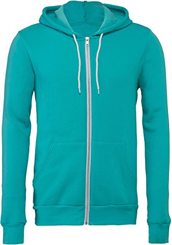 Bella Canvas Women's Opaque Hooded Long Sleeve Hoodie - Turquoise - Small