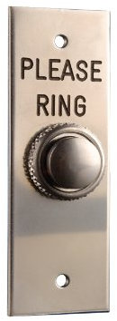 Byron 2201/5 Wired Door Bell Push Engraved Please Ring