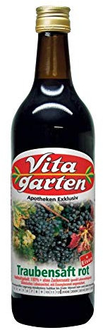 VITAGARTEN roter Traubensaft+Eisen Einwegflasche 200 ml