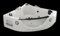 BagnoItalia Vasca Idromassaggio 152x152 cm bianca con vetro frontale 28 getti con RISCALDATORE FULL OPTIONAL I
